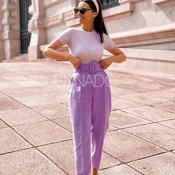 zara high waisted belted pants Hot Sale - OFF 52%